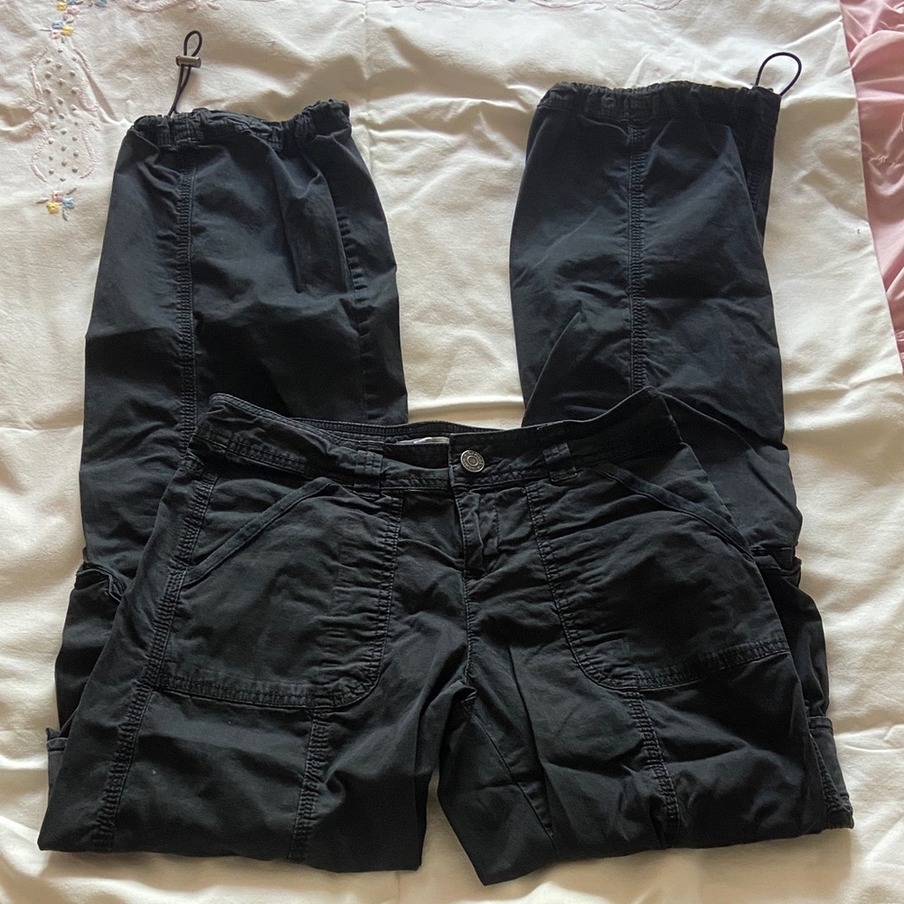 Garage parachute low rise black pants size 01